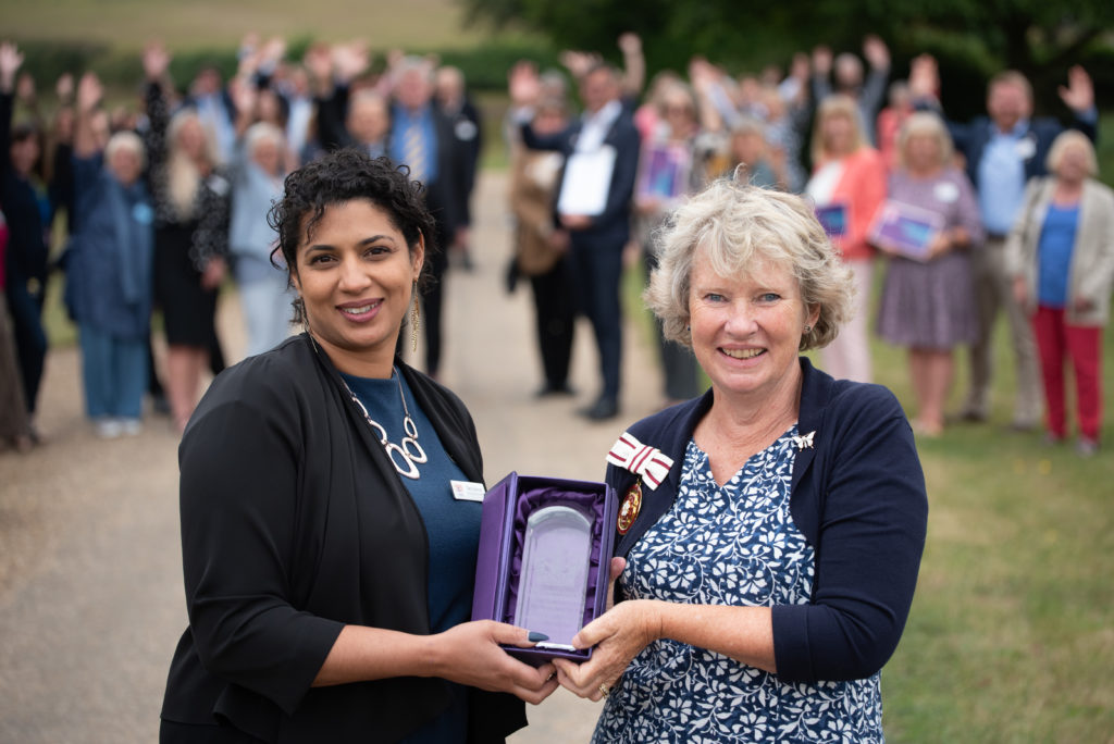 Home-Start in Suffolk has received a Queen's Award for Voluntary Service. Chief-executive of Home-Start in Suffolk, Tara Spence with Judith Shallow, deputy lieutenant of Suffolk. Picture: Sarah Lucy Brown